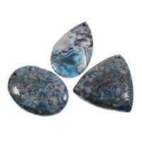 agate folle Pendentif, naturel, 30x51x6mm-43x46x7mm, Trou:Environ 2mm, 5PC/sac, Vendu par sac