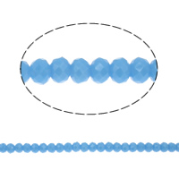 Contas de Cristal Rondelle, imitação de cristal CRYSTALLIZED™, aguamarinha, 4x6mm, Buraco:Aprox 1mm, comprimento Aprox 18 inchaltura, 10vertentespraia/Bag, Aprox 120PCs/Strand, vendido por Bag