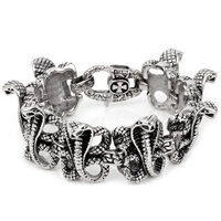 Men Bracelet Stainless Steel Snake for man & blacken 26mm Sold Per Approx 9.4 Inch Strand