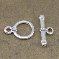 Prás Scoránaigh Clasp, Tiubh 925 Sterling Silver plátáilte, ardchaighdeán plating agus ní céimnithe, nicil, luaidhe & caidmiam saor in aisce, 18x12.5x2mm, 8.5x21x4mm, Poll:Thart 2.5mm, 100seiteanna/Lot, Díolta De réir Lot