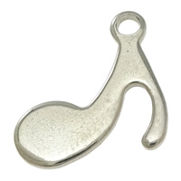 Rustfrit stål smykker Vedhæng, Stainless Steel, Music Note, oprindelige farve, 9x9x1mm, Hole:Ca. 1mm, 1000pc'er/Lot, Solgt af Lot