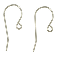 Rozsdamentes acél Hook earwire, Stainless Steel, hurok, az eredeti szín, 11x27x0.80mm, Lyuk:Kb 2mm, 3000PC-k/Lot, Által értékesített Lot