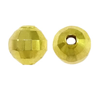 Messing kralen, Drum, gold plated, nikkel, lood en cadmium vrij, 8x8mm, Gat:Ca 2mm, 50pC's/Bag, Verkocht door Bag