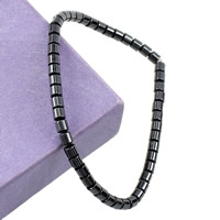 hématite non magnétique bracelet, 3.50x3.50mm, Longueur Environ 7 pouce, 20Strandstoron/lot, Vendu par lot