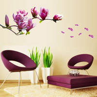 Wall Stickers, PVC-plast, Blomma, vidhäftande, 500x700mm, 10Satser/Lot, Säljs av Lot