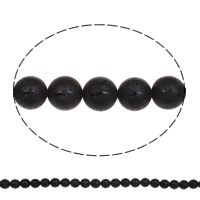 Buddhistiska pärlor, Svart agat, Rund, naturlig, buddhistiska smycken & mantraen, 10mm, Hål:Ca 1mm, Ca 38PC/Strand, Såld Per Ca 15 inch Strand