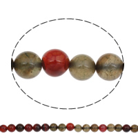 Naturlig Drage Veins Agate perler, Runde, 10mm, Hole:Ca. 1mm, Ca. 38pc'er/Strand, Solgt Per Ca. 15 inch Strand