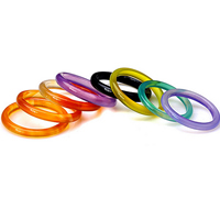 Agaat Finger Ring, natuurlijke, gemengde kleuren, Maat:6-10, Verkocht door PC