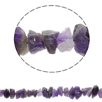 Natürliche Amethyst Perlen, Februar Birthstone, 12-20mm, Bohrung:ca. 1mm, ca. 40PCs/Strang, verkauft per ca. 15.7 ZollInch Strang