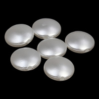 Pérolas de plástico ABS grânulos, miçangas, Roda plana, branco, 10x4mm, Buraco:Aprox 1mm, 2Bolsasbolsa/Lot, Aprox 2500PCs/Bag, vendido por Lot