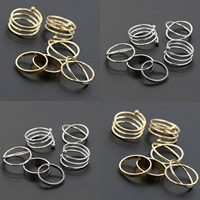 Midten af fingerring, Zinc Alloy, forgyldt, flere farver til valg, nikkel, bly & cadmium fri, 20mm, Størrelse:5, 6pc'er/sæt, Solgt af sæt