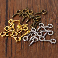 Bail Clavija de Aleación de Zinc, chapado, más colores para la opción, libre de níquel, plomo & cadmio, 8x3.50mm, agujero:aproximado 1-2mm, 10bolsaspantalón/Grupo, 100PCs/Bolsa, Vendido por Grupo