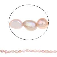 Barokna Kulturan Slatkovodni Pearl perle, prirodan, ljubičasta boja, 8-9mm, Rupa:Približno 0.8mm, Prodano Per Približno 15 inčni Strand