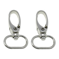 Zink Alloy hummer Swivel Lås, platina pläterad, nickel, bly och kadmium gratis, 21x39x8mm, Hål:Ca 17x7mm, 50PC/Lot, Säljs av Lot