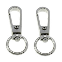 Zink Alloy hummer Swivel Lås, platina pläterad, nickel, bly och kadmium gratis, 18x46x8mm, Hål:Ca 13x10mm, 50PC/Lot, Säljs av Lot