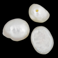 Natural de água doce pérolas pérolas soltas, Pérolas de água doce, Barroco, naturais, branco, 6-7mm, Buraco:Aprox 0.8mm, 10PCs/Bag, vendido por Bag