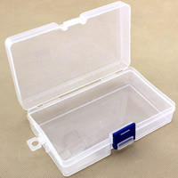 Sieraden Kralen Container, Plastic, Rechthoek, transparant, duidelijk, 142x82x34mm, Verkocht door PC