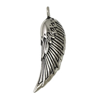 Stainless Steel Pendants 316L Stainless Steel Wing Shape blacken Approx Sold By Lot