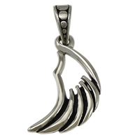 Stainless Steel Pendants 316L Stainless Steel Wing Shape blacken Approx Sold By Lot