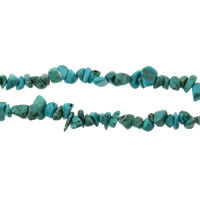 Turquoise Kralen, Synthetische Turquoise, Nuggets, 1.5x7x5-13x4-7mm, Gat:Ca 0.5mm, 235PC/Strand, Per verkocht Ca 34 inch Strand