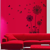 Wall Stickers, PVC-plast, Maskros, vidhäftande, 1650x1300mm, 10Satser/Lot, Säljs av Lot