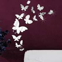 Wall Stickers & Decals Polystyrene Butterfly mirror effect & adhesive Sold By PC