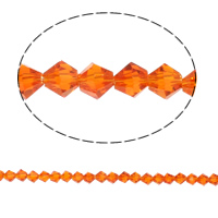 Bicone kristalli helmiä, kasvot, Siam, 5x5mm, Reikä:N. 0.5mm, Pituus 11.5 tuuma, 10säikeet/laukku, Myymät laukku