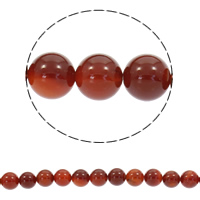 Prirodni Red ahat perle, Red Agate, Krug, sintetički, različite veličine za izbor, Rupa:Približno 1mm, Prodano Per Približno 15 inčni Strand