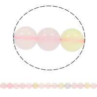 morganite goutte, Rond, synthétique, normes différentes pour le choix, Trou:Environ 1mm, Vendu par Environ 15 pouce brin