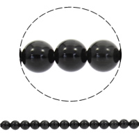 Zwarte obsidiaan kralen, Black Obsidian, Ronde, synthetisch, verschillende grootte voor keus, Gat:Ca 1mm, Per verkocht Ca 15 inch Strand