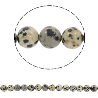 Dalmatische Beads, Dalmatiër, Ronde, synthetisch, verschillende grootte voor keus, Gat:Ca 1mm, Per verkocht Ca 15 inch Strand