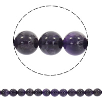 Natuurlijke Amethyst kralen, Amethist, Ronde, synthetisch, Februari Birthstone & verschillende grootte voor keus, Gat:Ca 1mm, Per verkocht Ca 15.5 inch Strand