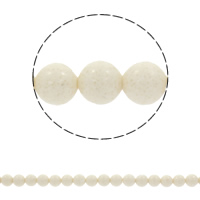 Natural White Turquoise Beads Round Approx 1mm Sold Per Approx 15.5 Inch Strand