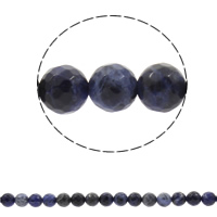 Sodalite Pärlor, Soda, Rund, syntetisk, olika storlek för val & fasetterad, Hål:Ca 1mm, Såld Per Ca 13.5 inch Strand