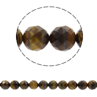 Tiger Eye Helmet, Pyöreä, synteettinen, erikokoisia valinnalle & kasvot, Reikä:N. 1mm, Myyty Per N. 15 tuuma Strand