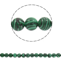 Malachite goutte, Rond, synthétique, normes différentes pour le choix, Trou:Environ 1mm, Vendu par Environ 15 pouce brin