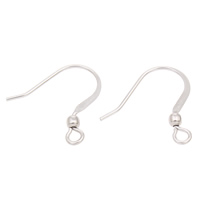 Stainless Steel Hook Earwire with loop original color Approx 2mm Sold By Bag