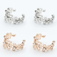 Pendientes Ear Cuff, aleación de zinc, acero inoxidable aguja de pendiente, chapado, con diamantes de imitación, más colores para la opción, libre de níquel, plomo & cadmio, 13mm, Vendido por UD