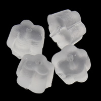 Silicone Ear Nut Component, Flower, 3x4mm, Hole:Ca. 1mm, 200pc'er/Bag, Solgt af Bag