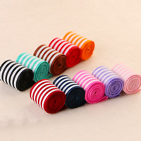 Grosgrain lint, streep, gemengde kleuren, 25mm, 50strengen/Bag, 1m/Strand, Verkocht door Bag