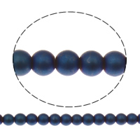 Perles hématites amagnétiques, hématite non magnétique, Rond, Placage coloré, normes différentes pour le choix & givré, bleu, Trou:Environ 2mm, Longueur Environ 15.3 pouce, Vendu par lot