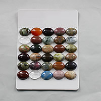 Gemstone Cabochon natural & flat back & mixed Sold By Lot