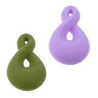 Silicone Pendel, FDA-godkendelse, flere farver til valg, 33x60x16mm, Hole:Ca. 3x5mm, 10pc'er/Lot, Solgt af Lot