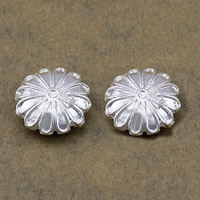 laiton Réglage des gouttes, fleur, Épais en argent Sterling 925 plaqué, multihole & plaqué de haute qualité et non décoloré, protéger l'environnement, sans nickel, plomb et cadmium, 17x17x6.50mm, 100PC/lot, Vendu par lot