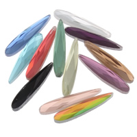 Glass Cabochons Teardrop flat back & faceted Sold By Bag