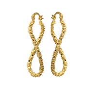 Gets® sieraden Earring, Messing, 18K vergulde, nikkel, lood en cadmium vrij, 15x41mm, Verkocht door pair