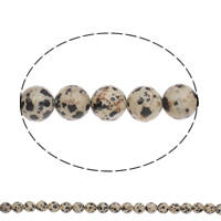 Dalmatische Beads, Dalmatiër, Ronde, natuurlijk, verschillende grootte voor keus, Gat:Ca 1mm, Lengte Ca 15 inch, Verkocht door Bag