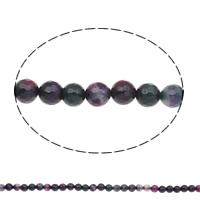 Prirodni Rainbow ahat perle, Rainbow Agate, Krug, prirodan, različite veličine za izbor & faceted, multi-boji, Rupa:Približno 1mm, Dužina Približno 15 inčni, Prodano By Torba