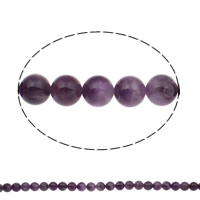 Natuurlijke Amethyst kralen, Amethist, Ronde, Februari Birthstone & verschillende grootte voor keus, Gat:Ca 1mm, Per verkocht Ca 15 inch Strand