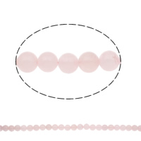 Природные Бисер розовый кварц, Круглая, натуральный, разный размер для выбора, отверстие:Приблизительно 1mm, длина Приблизительно 15 дюймовый, продается сумка